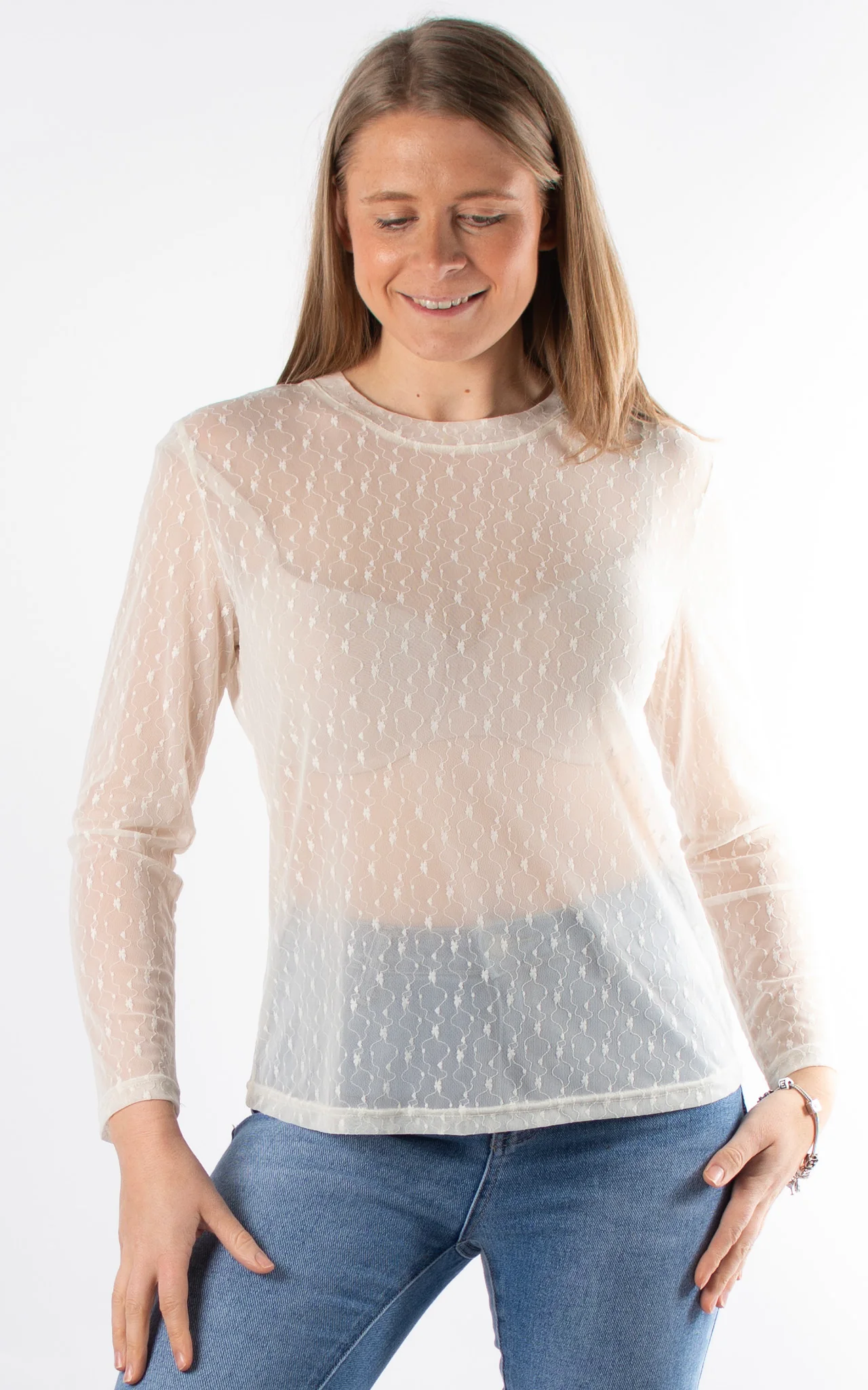 Eliza Lace Mesh Top